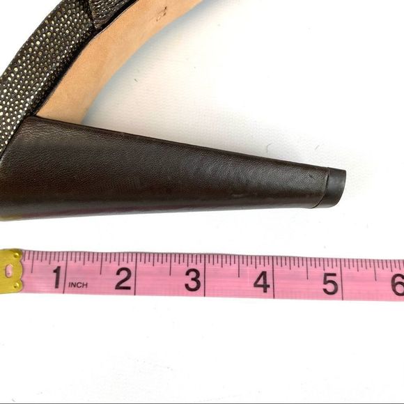 COLE HAAN / NIKE AIR Gold Leather Slide Sandals -7 - Picture 11 of 15